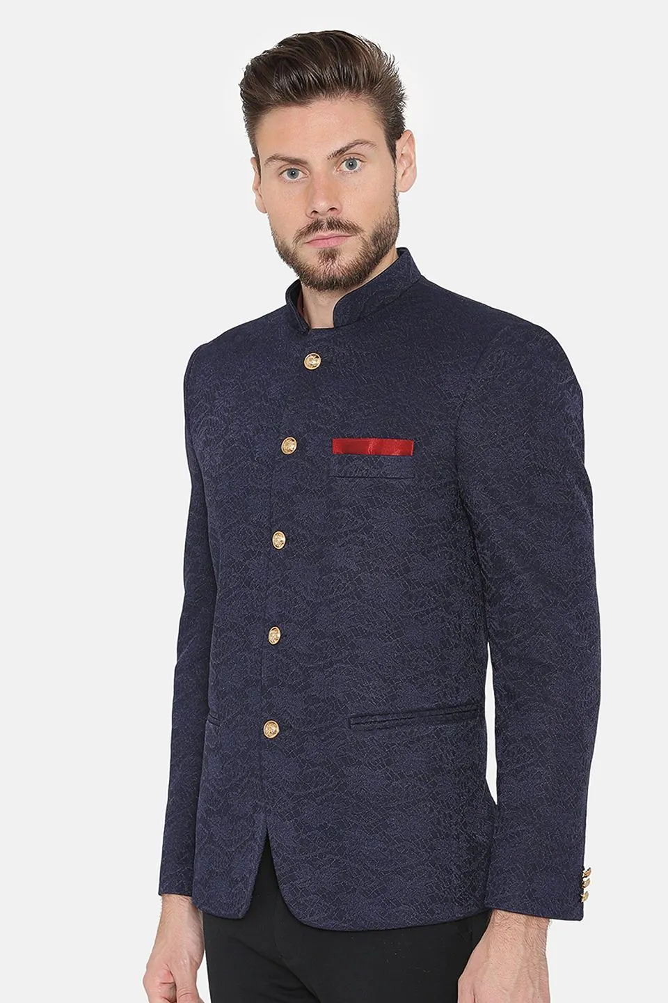 Imported Rayon Blue Bandhgala
