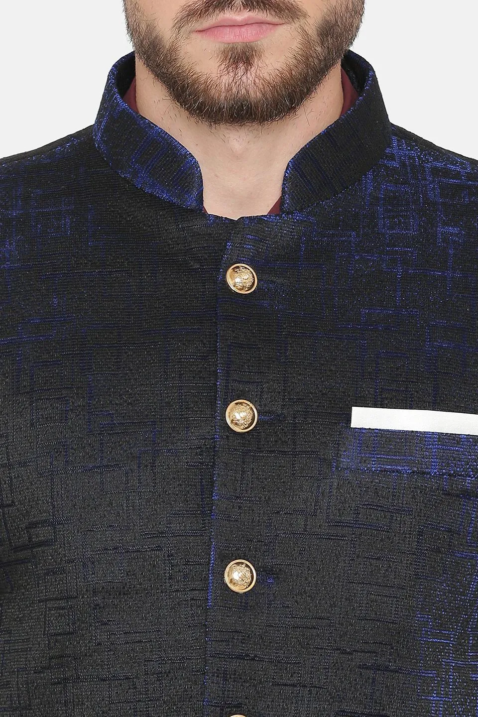Imported Rayon Blue Bandhgala