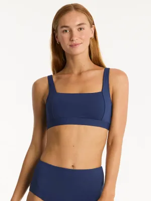 Infinity Square Neck Bra in Indigo