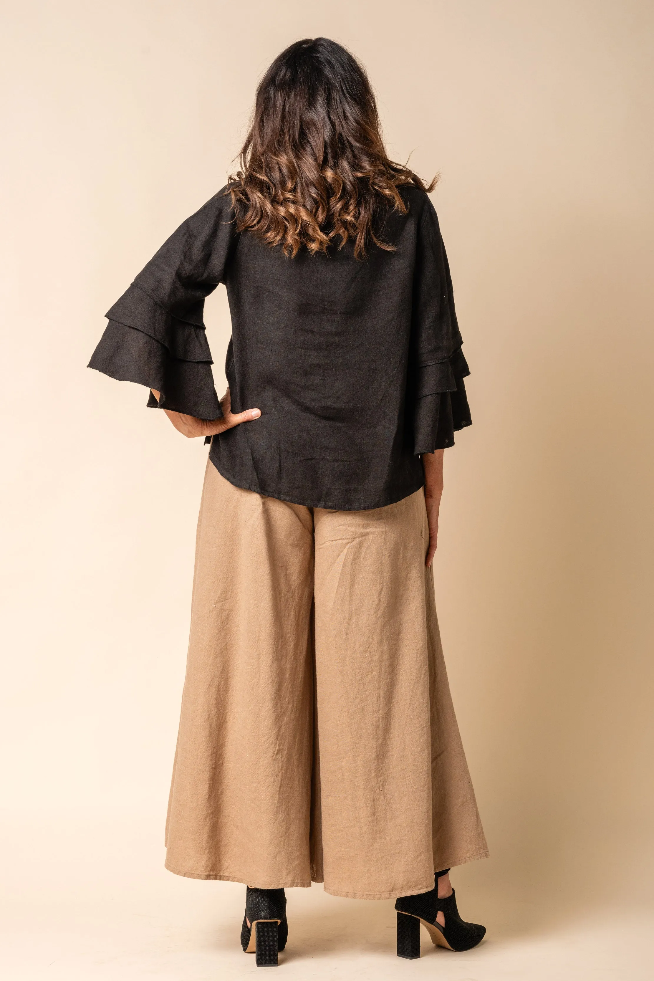 Jadwyn Linen Top in Onyx