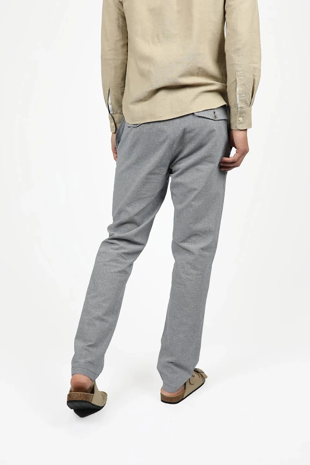 JAMES HARPER LINEN COTTON HOUNDSTOOTH TROUSER JHTR41