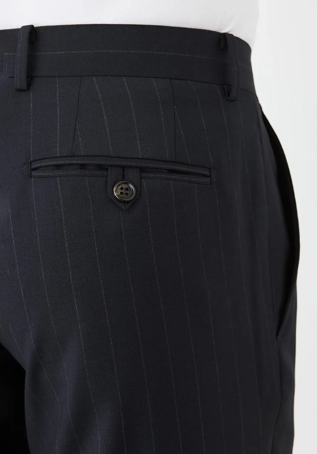 JOE BLACK RAZOR CHALK STRIPE AUST MERINO SUIT TROUSER FJR807