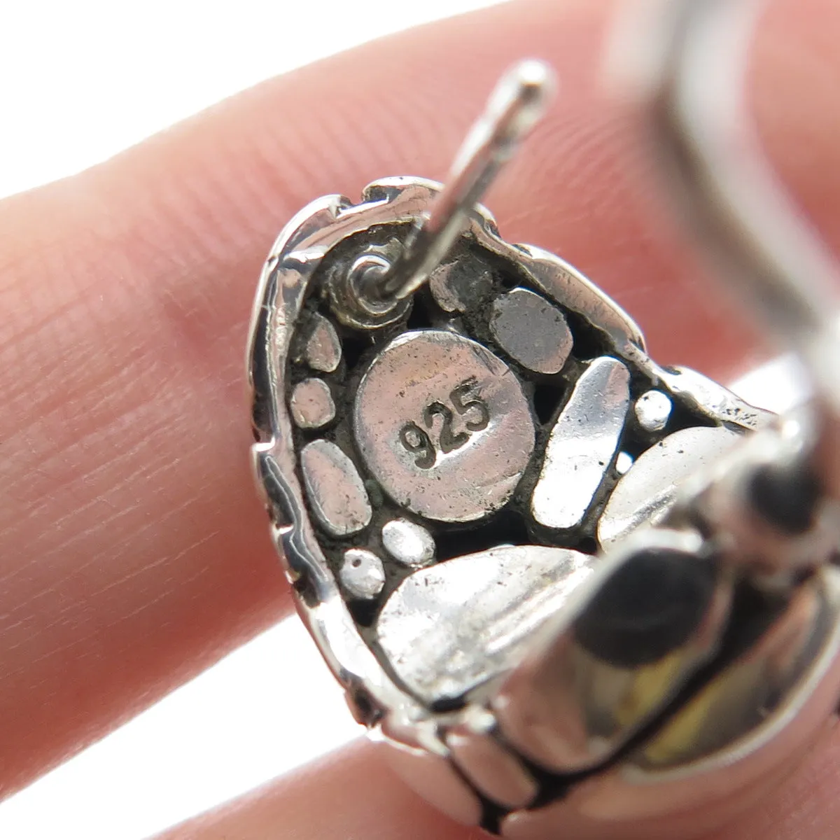 JOHN HARDY 925 Sterling Silver Vintage Kali Omega Back Earrings