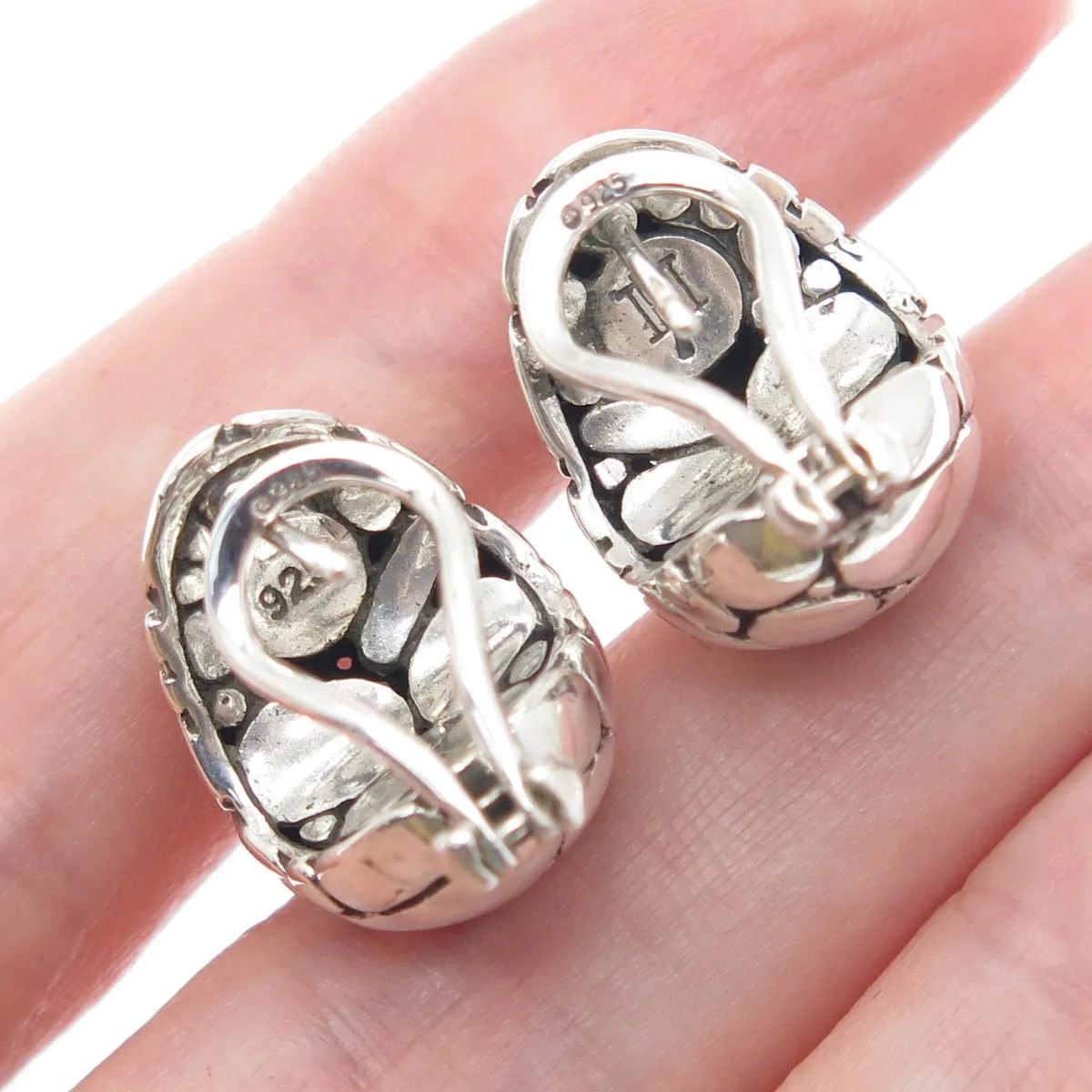 JOHN HARDY 925 Sterling Silver Vintage Kali Omega Back Earrings
