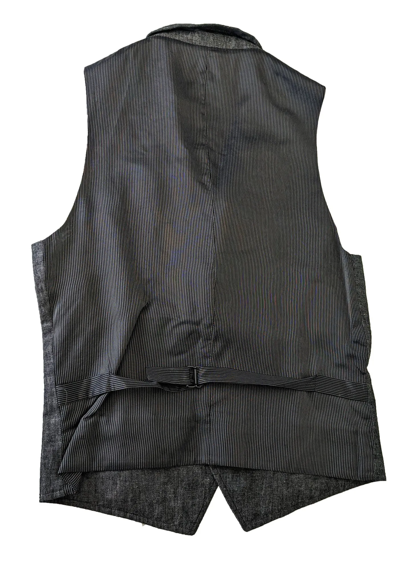 John Varvatos Men's Grey Cotton Linen Suit Vest Size 44 $598 NWT
