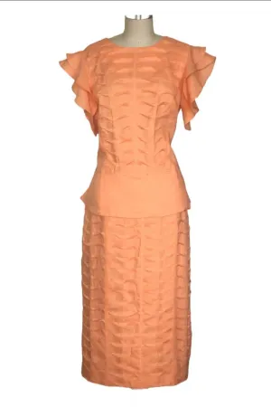 Joy of Water: Ruffle Blouse and Princess Skirt (Peach)- Style #2306SK
