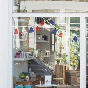 Jubilee Bunting and Confetti Retail Shop Window Graphics