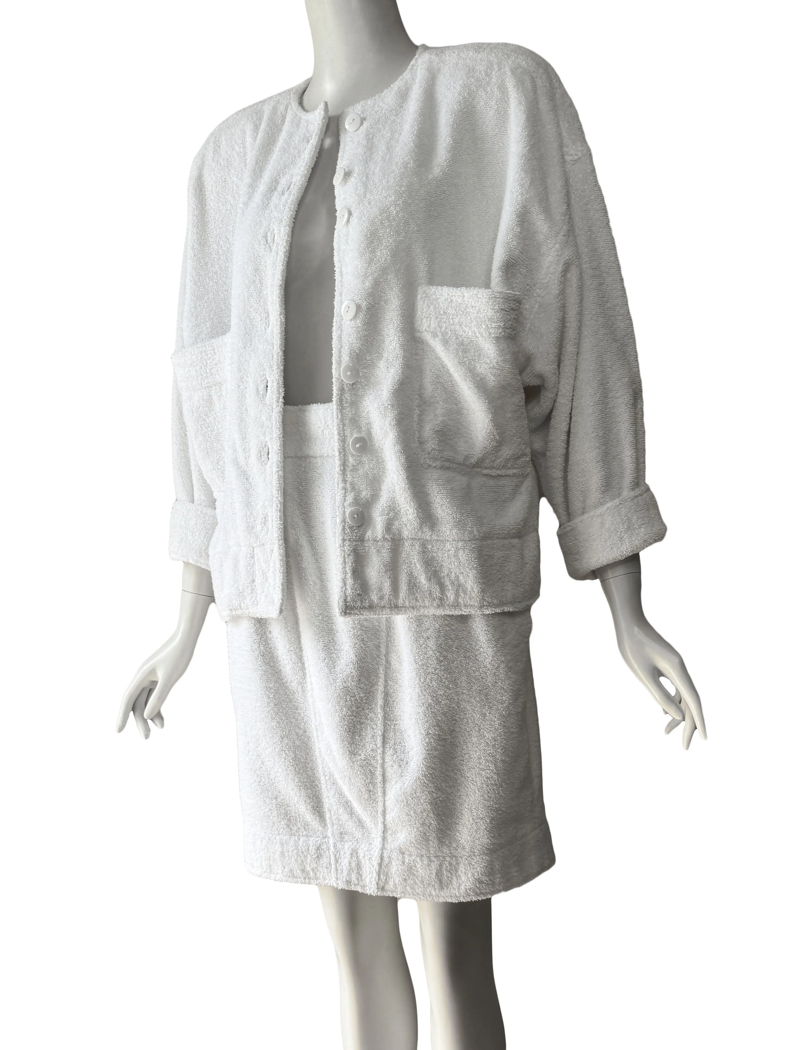 Karl Lagerfeld 1990s French Terry Skirt Suit
