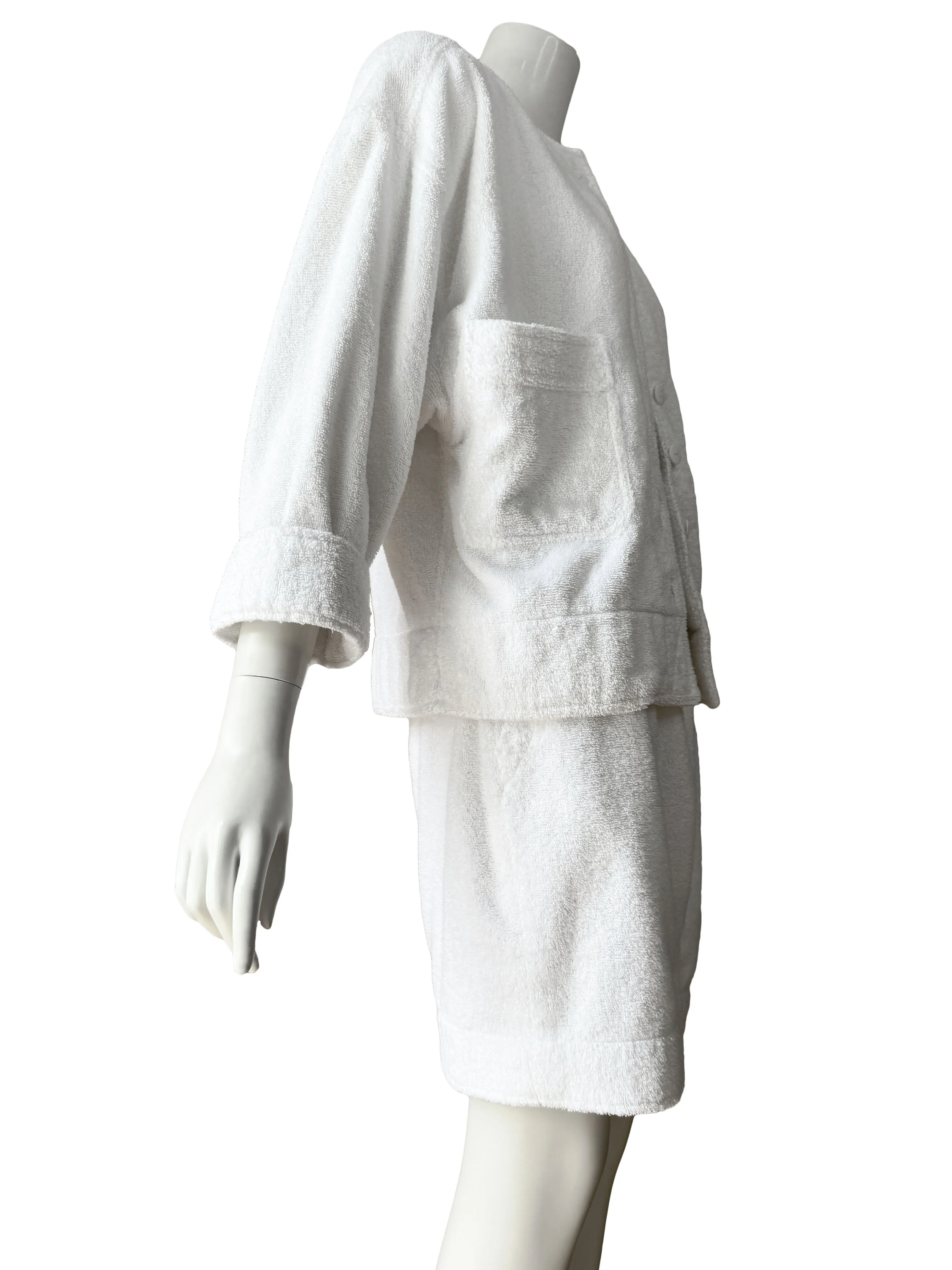 Karl Lagerfeld 1990s French Terry Skirt Suit