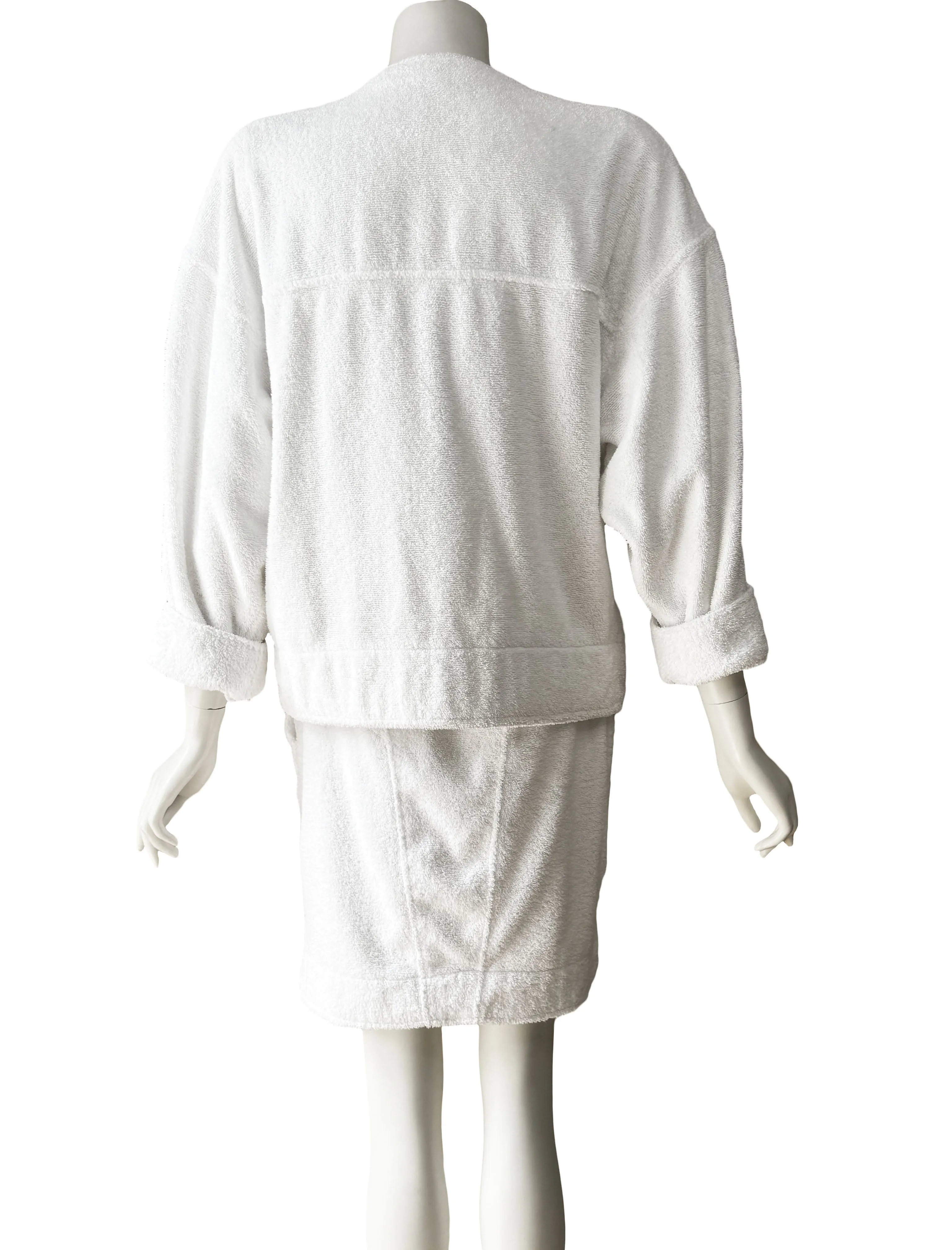 Karl Lagerfeld 1990s French Terry Skirt Suit