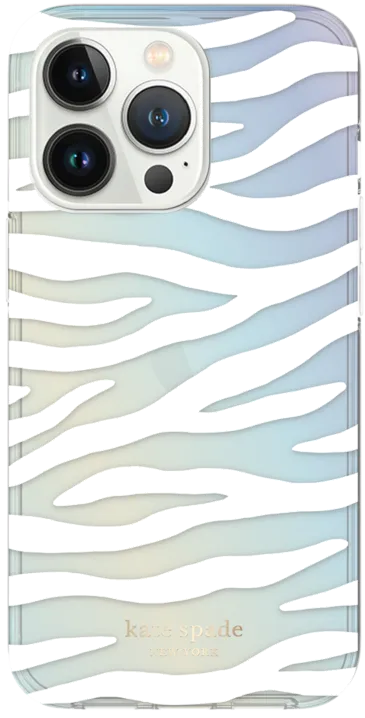Kate Spade NY - Protective Hardshell Case for iPhone 14 Plus - White Zebra