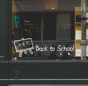 Kids ABC Back To School Retail Window Vinyl