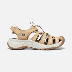 LADIES KEEN ASTORIA WEST LEATHER SANDAL - DOE/BLUE GLASS