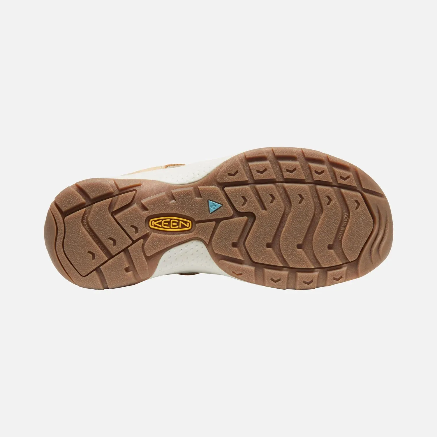 LADIES KEEN ASTORIA WEST LEATHER SANDAL - DOE/BLUE GLASS