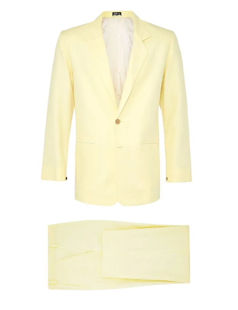 Lemon Spread Linen Suit