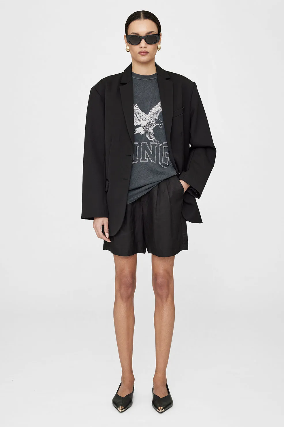 Lili Tee Retro Eagle - Washed Black
