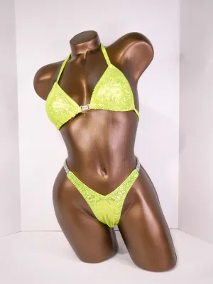 Lime Green Posing Suit