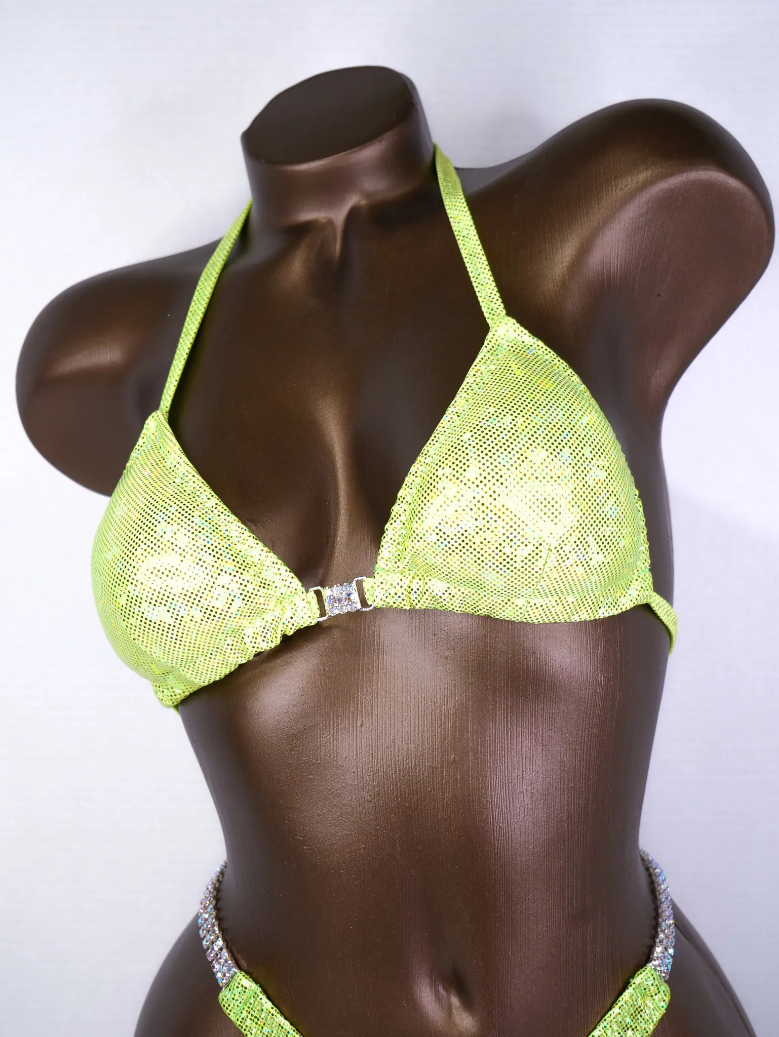 Lime Green Posing Suit