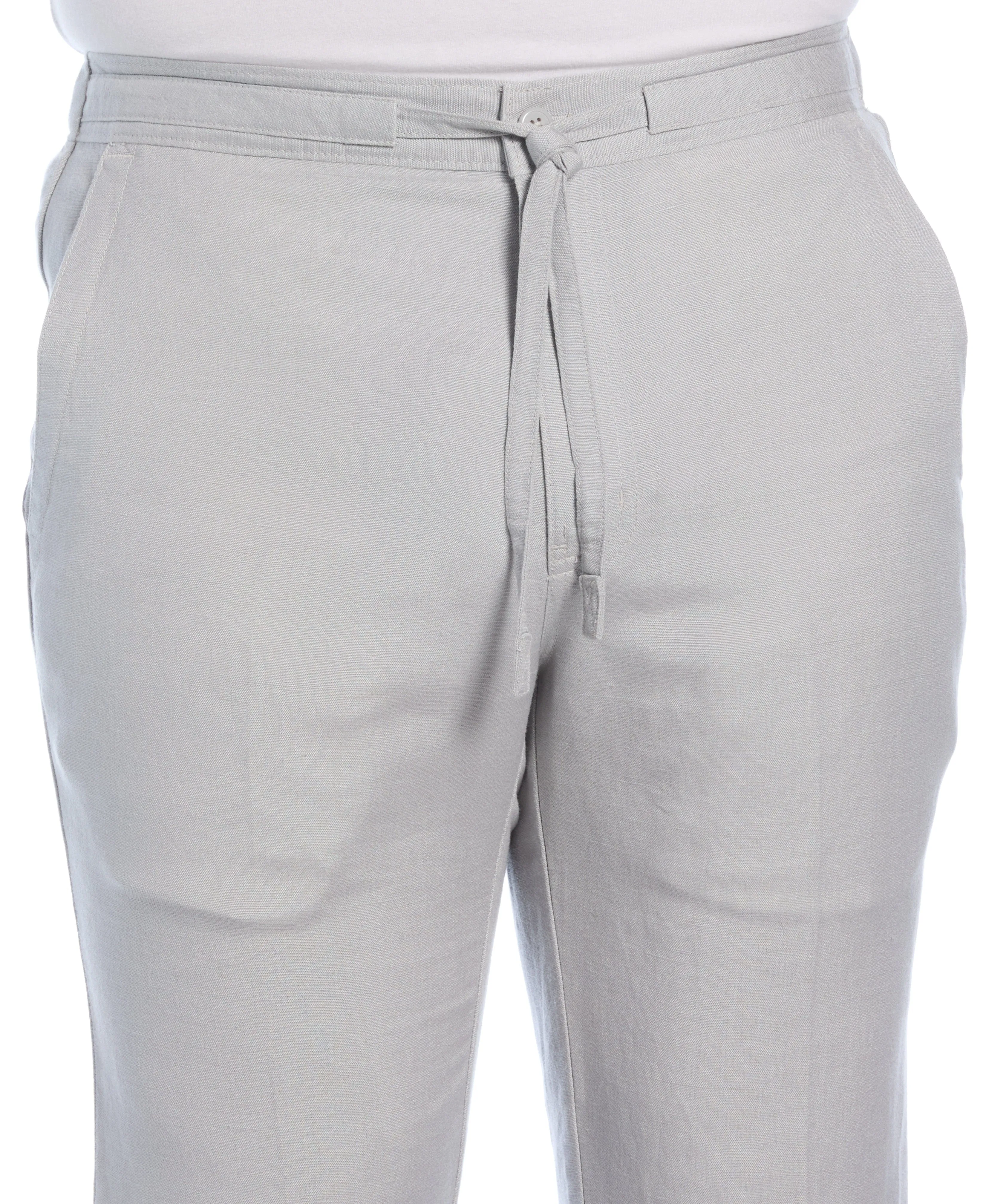Linen Blend Core Drawstring Pant