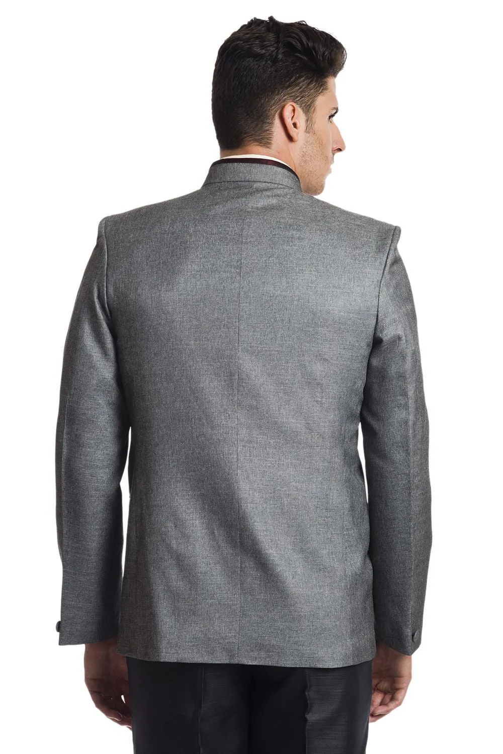 Linen Blend Grey Bandhgala