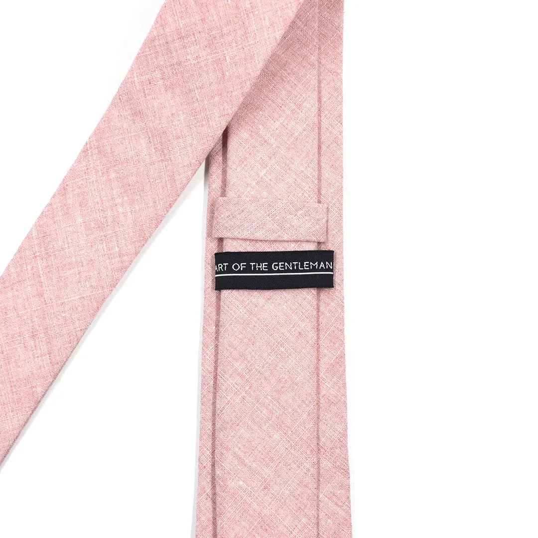 Linen Pink Tie Set