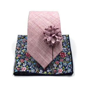 Linen Pink Tie Set