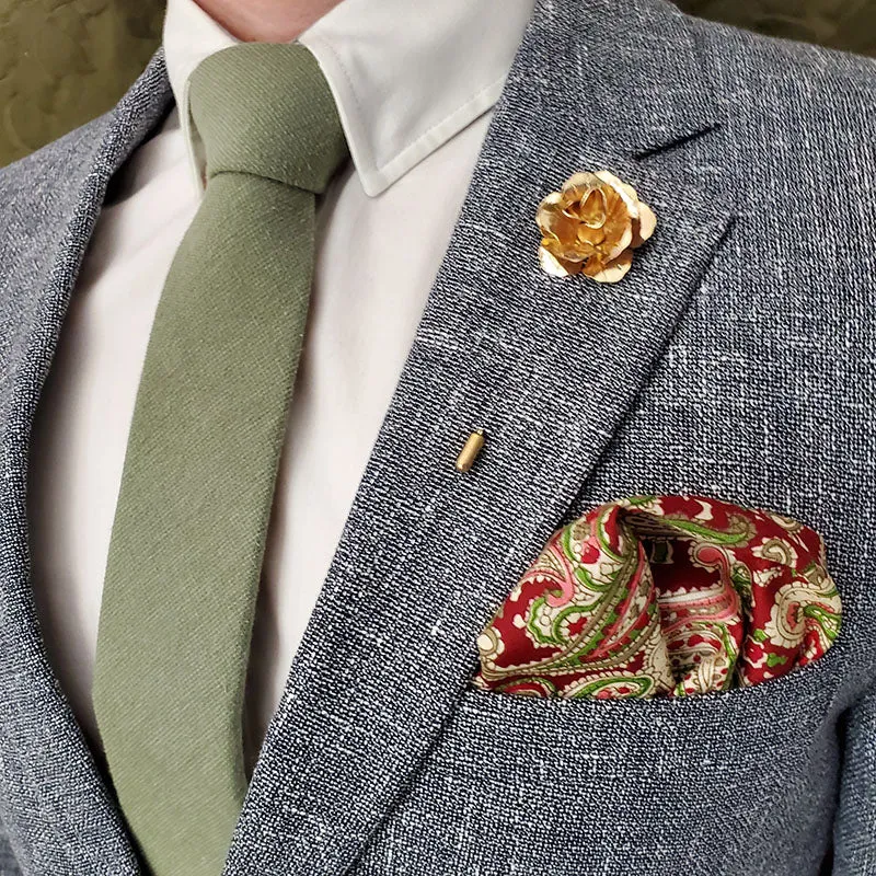 Linen Sage Green Tie