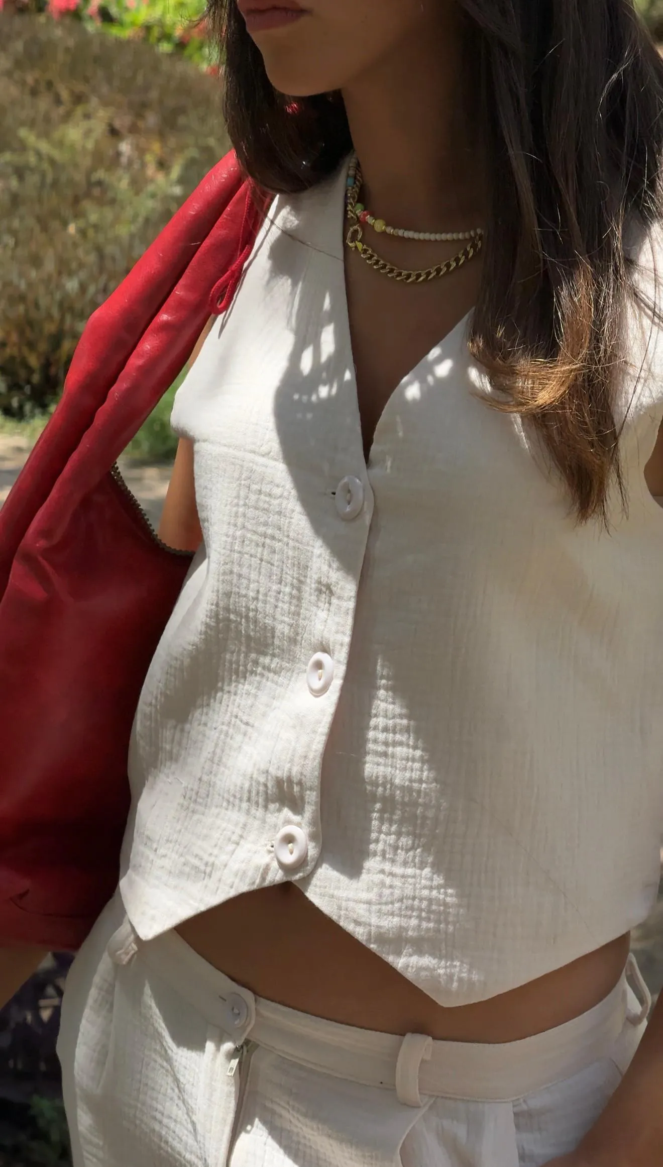 Linen Vested Suit