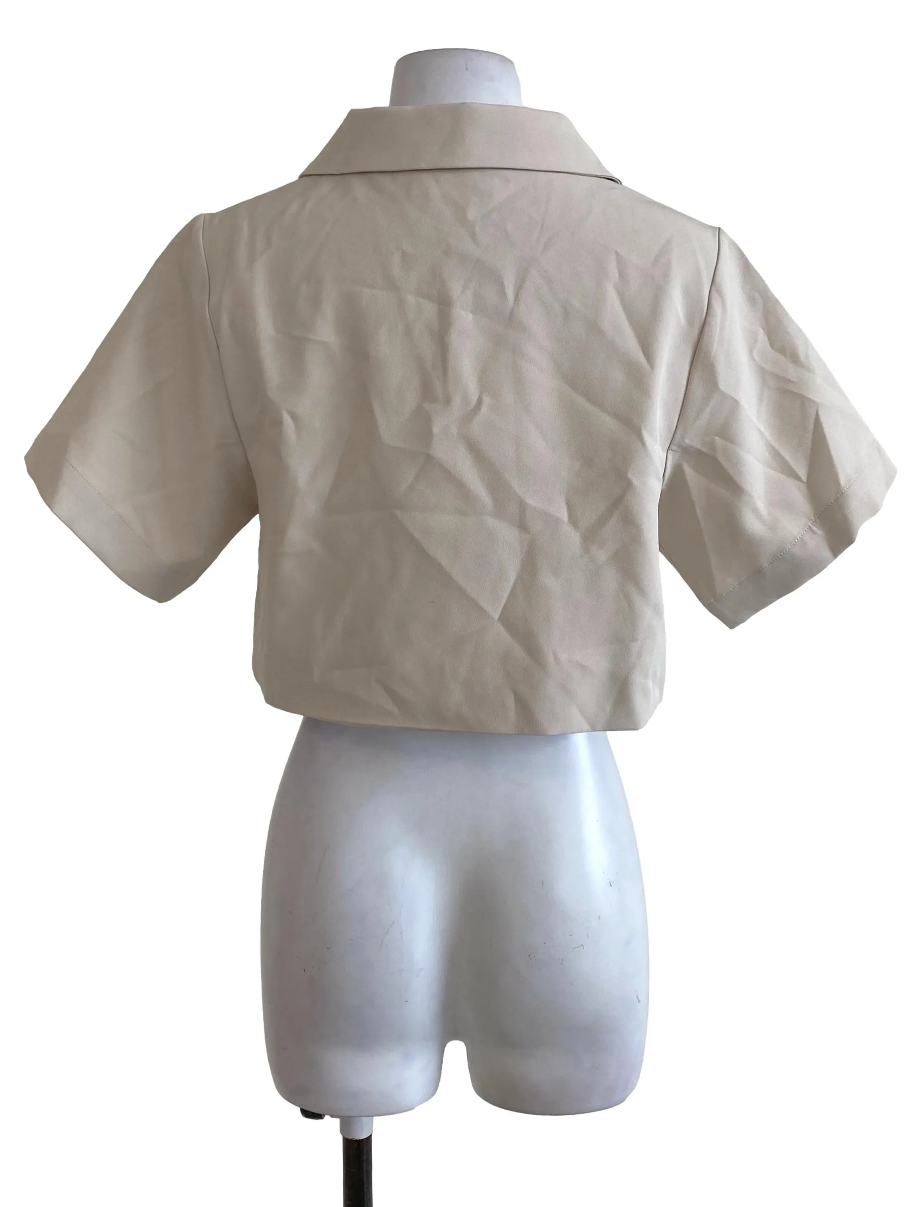 Linen White Short Sleeve Blazer