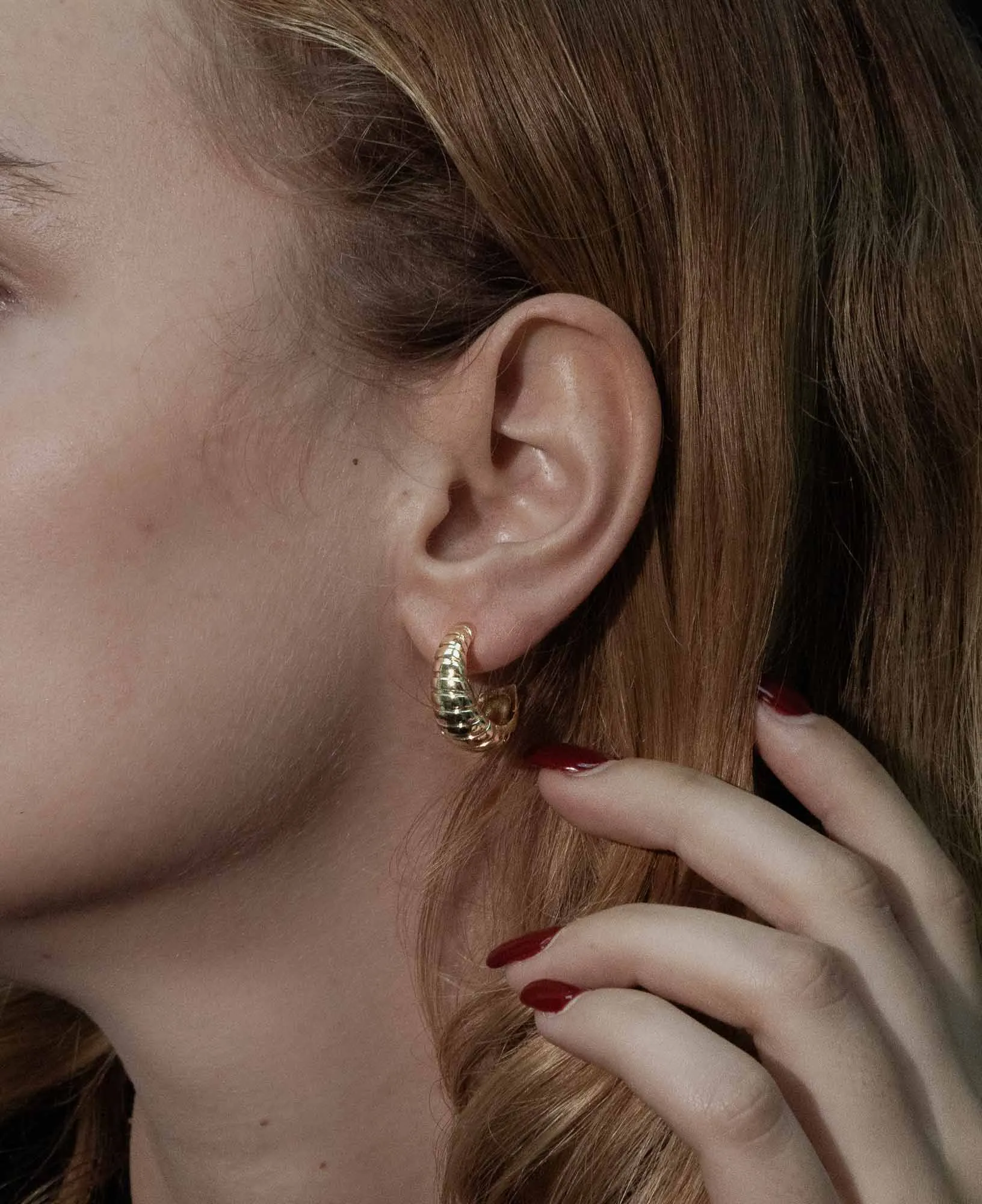 Maeve Croissant Half-Hoop Earrings