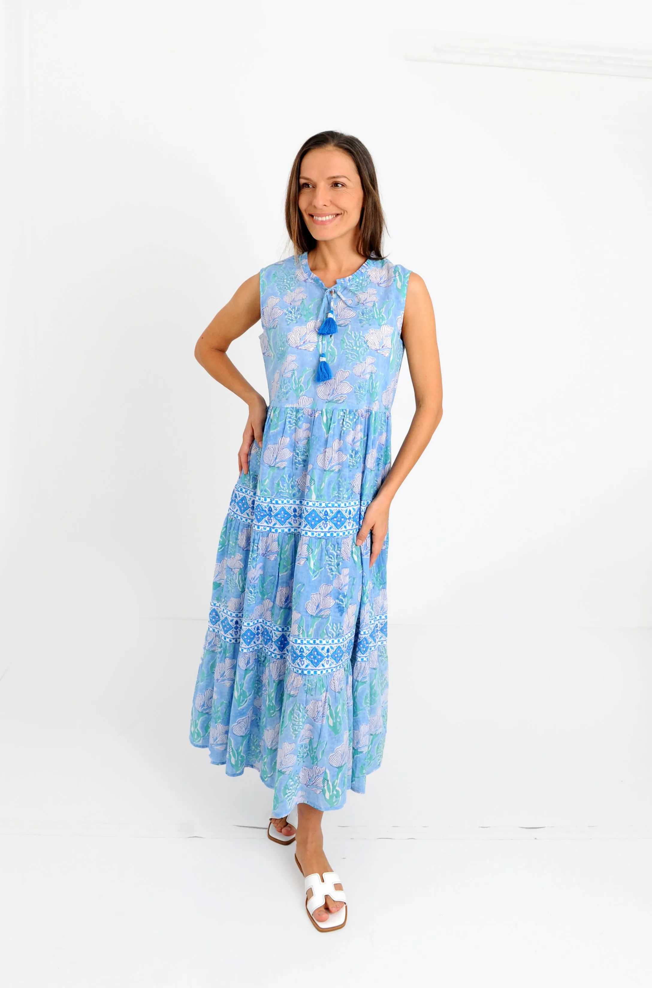 Maldives Blue Midi Dress ON SALE