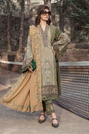 MARIA B | Linen Winter Collection 2022 | DL-1003-Olive Green