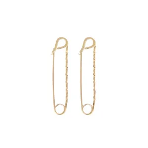 Medium Twisted Safety Pin Earrings