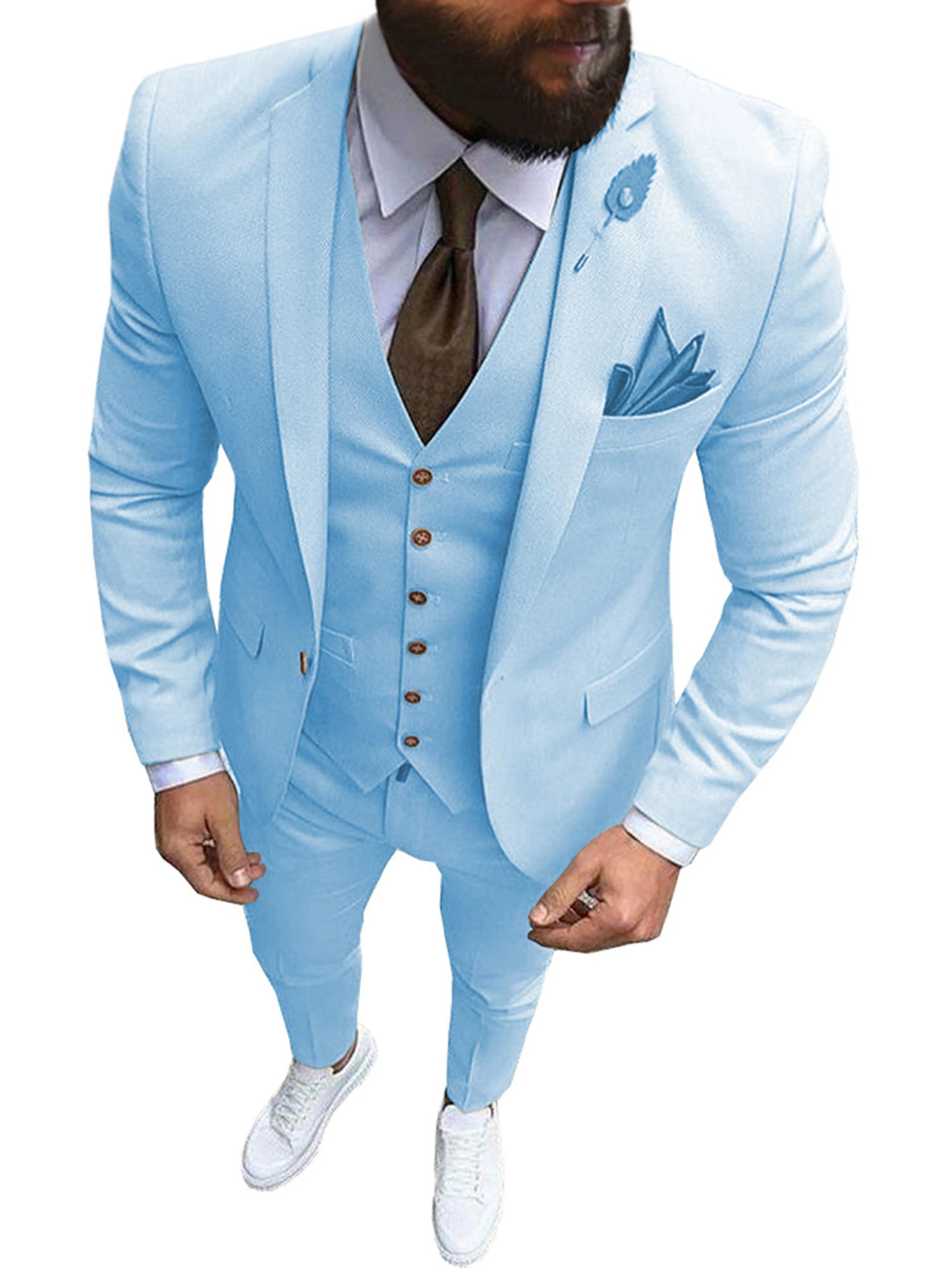 Men's 3 Pieces Formal Business Casual Suits