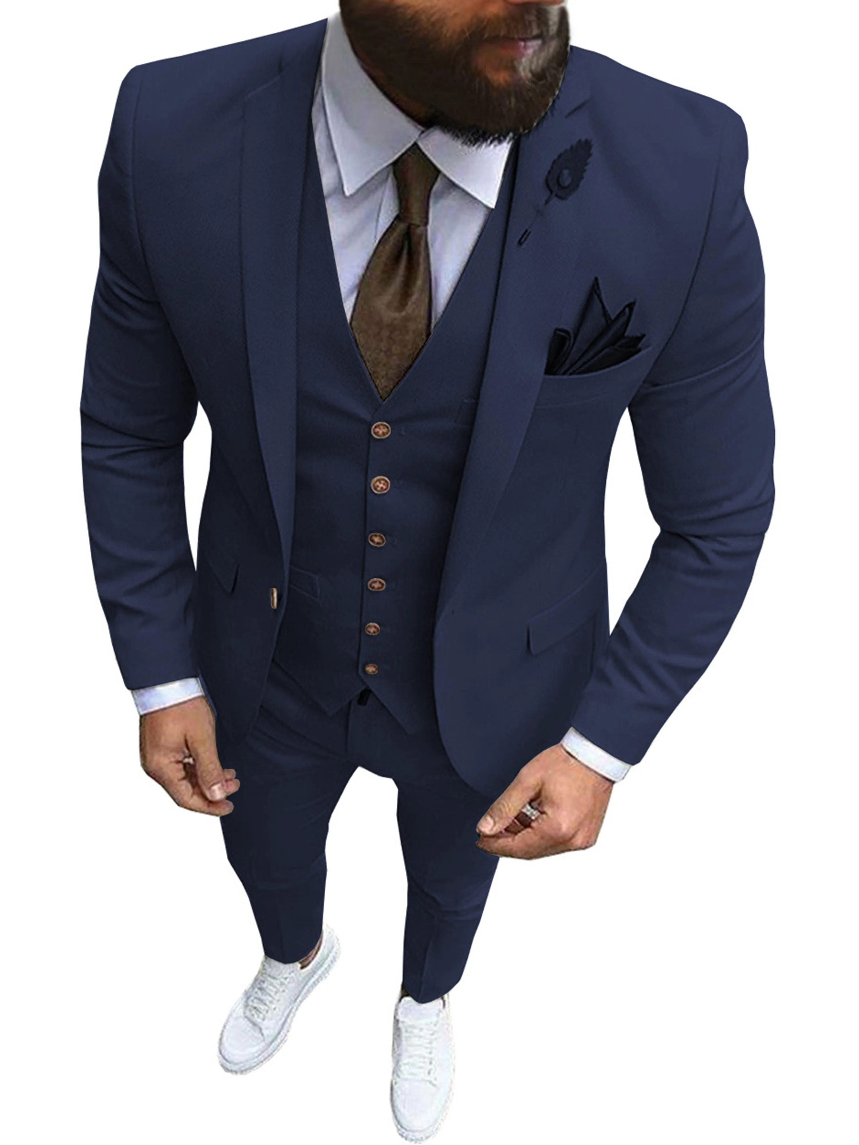 Men's 3 Pieces Formal Business Casual Suits