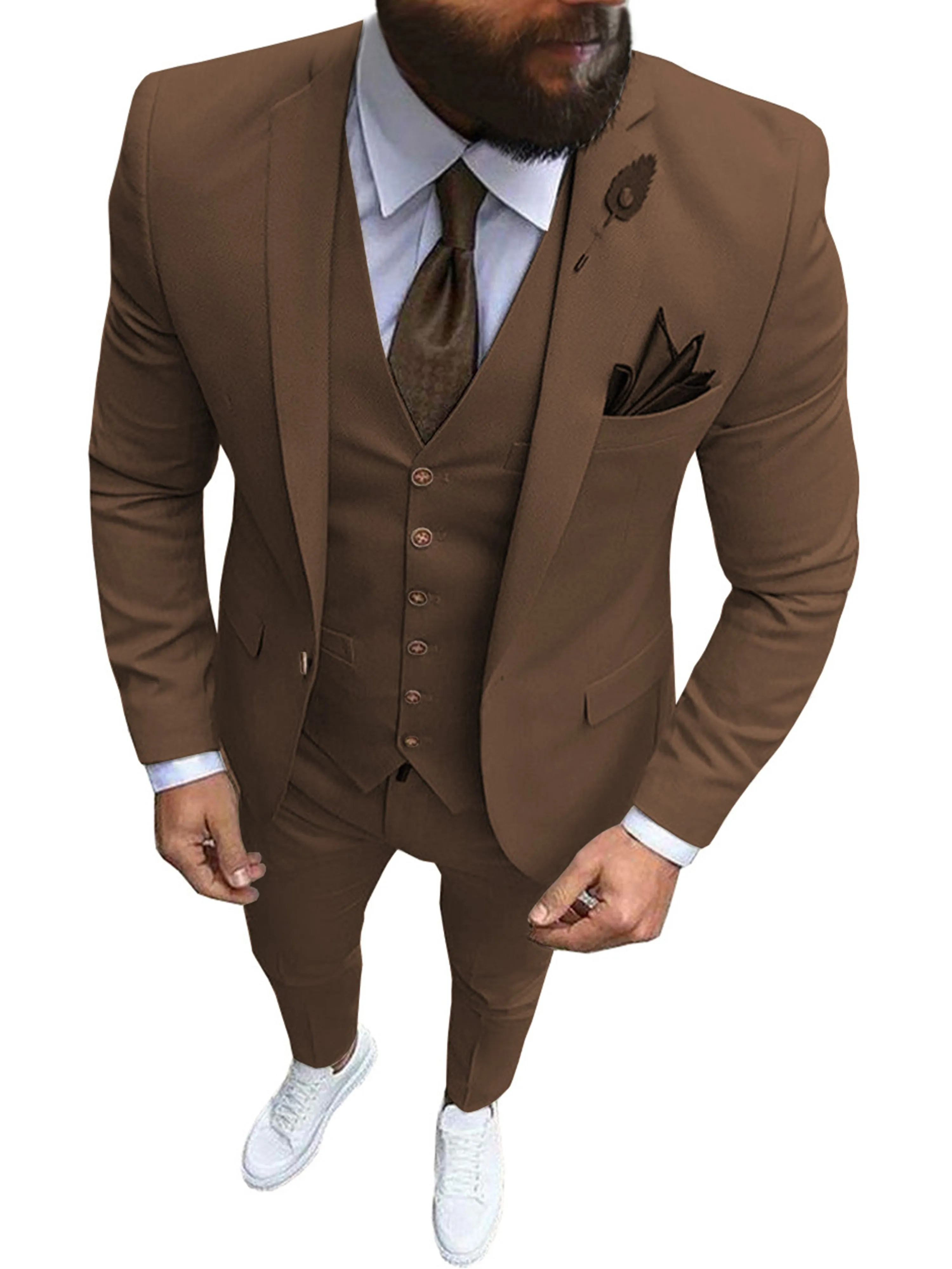 Men's 3 Pieces Formal Business Casual Suits