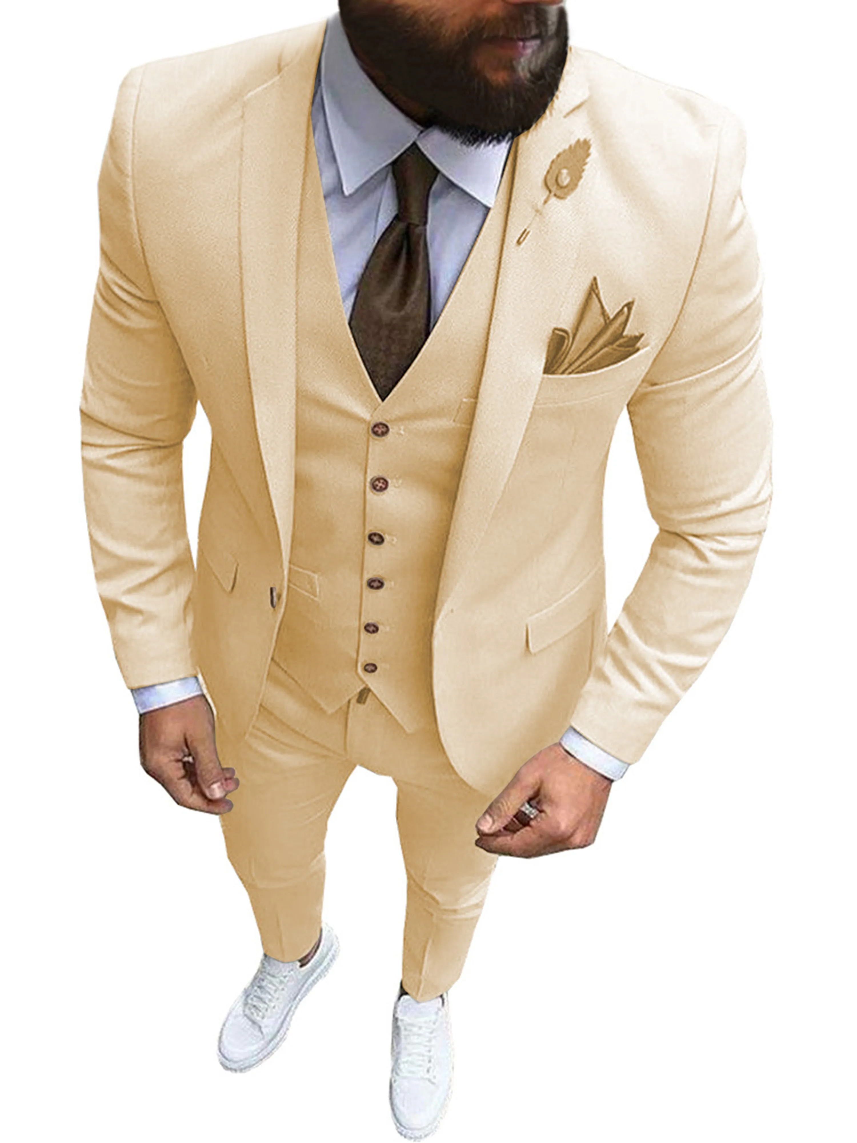 Men's 3 Pieces Formal Business Casual Suits