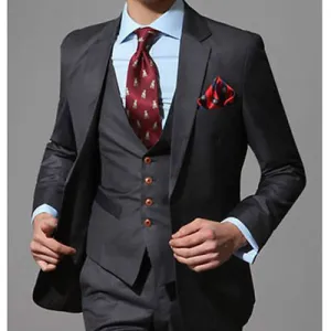 Men's 3PC Business Gary Notch Suit Up To 6XL