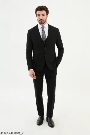 Men's Black 3 Piece Slim Fit Suits