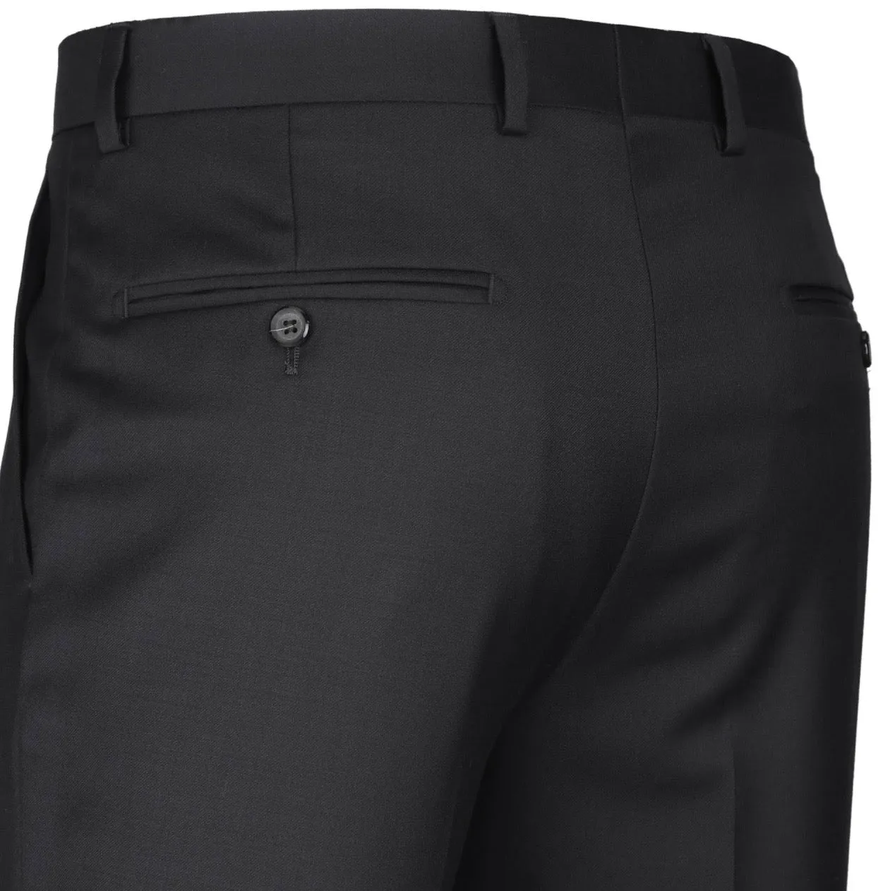 Men's Renoir Two Piece Black Wool Suit Slim Fit