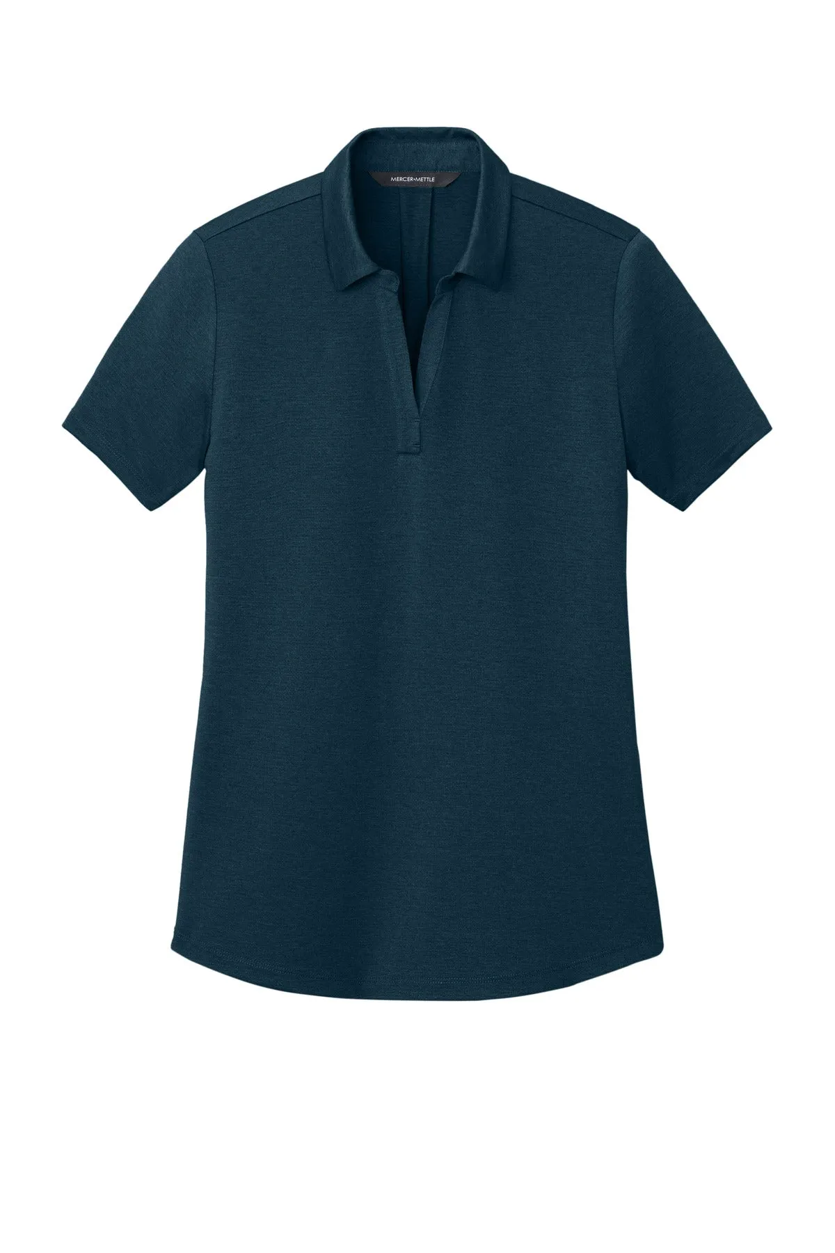 Mercer Mettle Women's Recharge Jersey Polo MM1021 Insignia Blue Heather