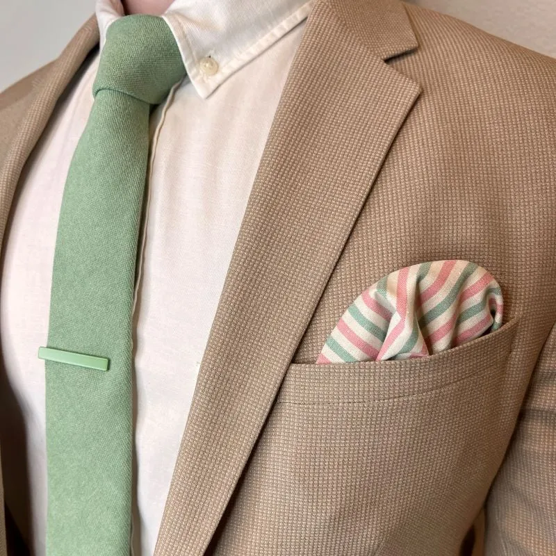 Microsuede Dusty Sage Tie