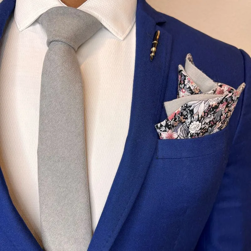 Microsuede Light Grey Tie