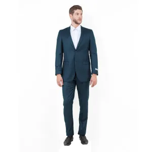 Mid. Navy Solid 2-PC Slim Fit Performance Stretch Suits