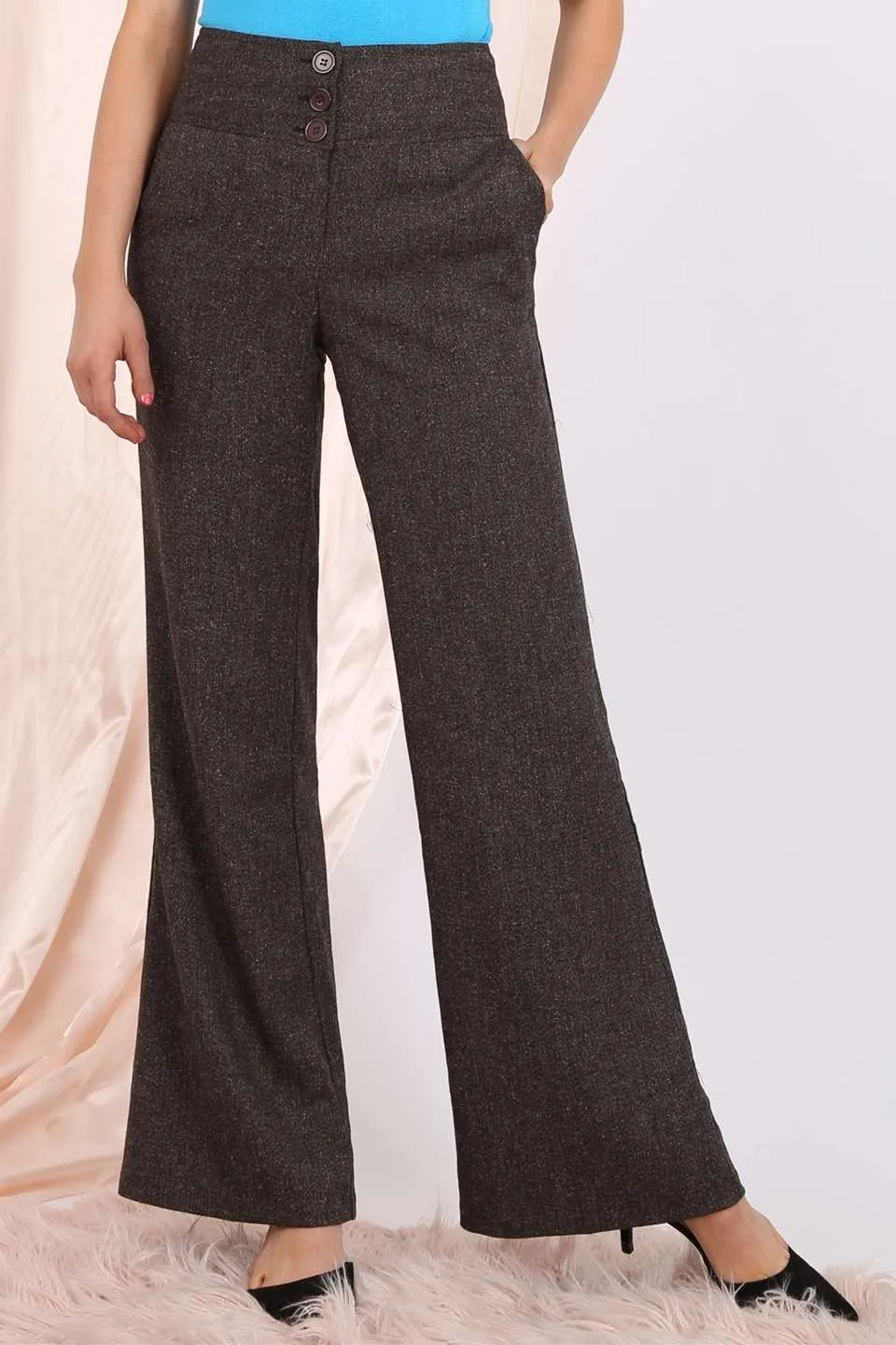 MISS PINKI Lia tailored vintage high rise work pants