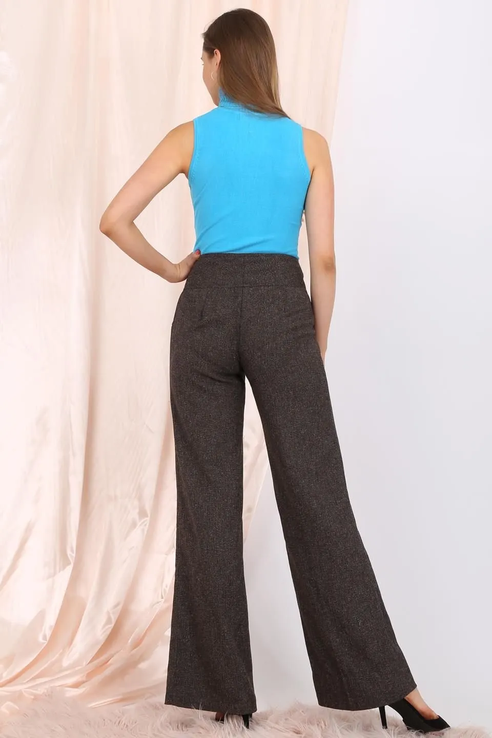 MISS PINKI Lia tailored vintage high rise work pants
