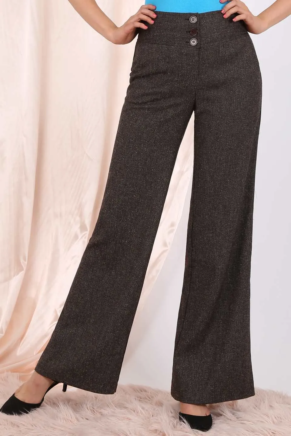 MISS PINKI Lia tailored vintage high rise work pants