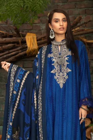 MPT 1204 B | Maria B MPrints Winter Collection 2021 | Unstitched Embroidered Dobby Linen Suits