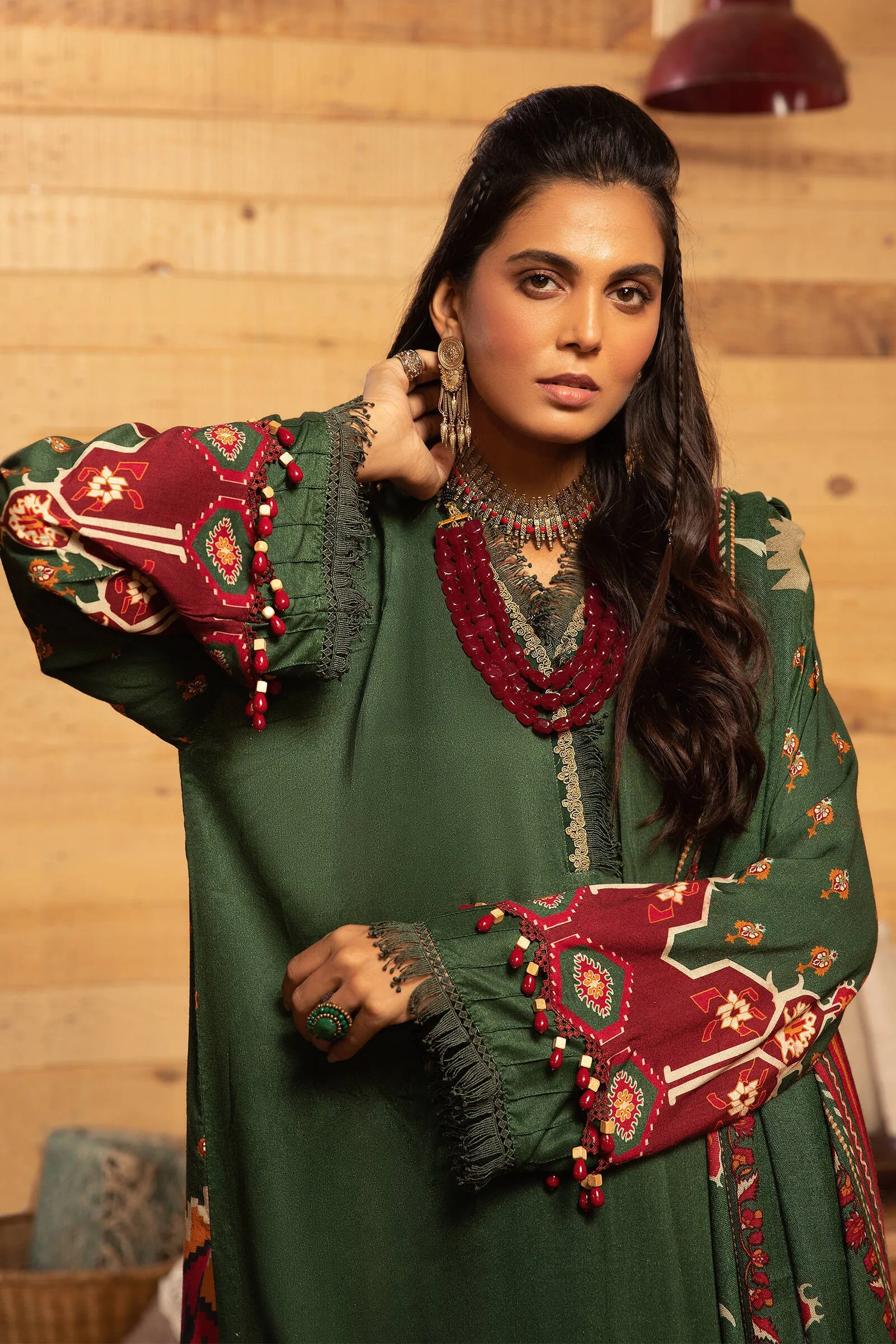MPT 1206 A | Maria B MPrints Winter Collection 2021 | Unstitched Embroidered Dobby Linen Suits