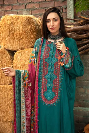 MPT 1207 B | Maria B MPrints Winter Collection 2021 | Unstitched Embroidered Dobby Linen Suits
